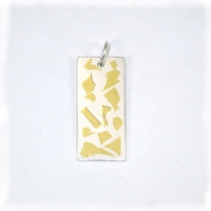 Keum Boo Gold on silver pendant